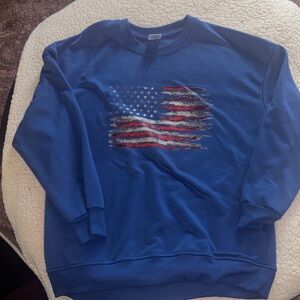 Blue American Flag women’s Sweatshirt
